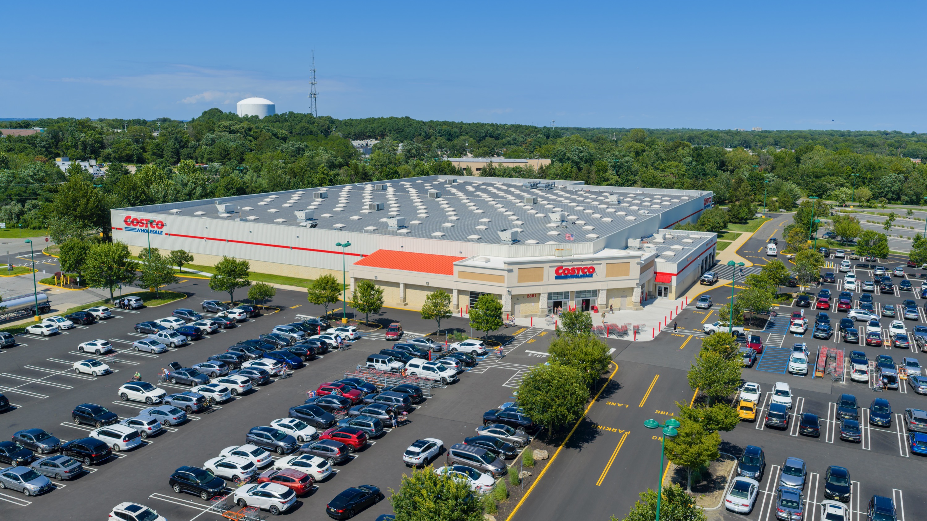Interior of a Costco warehouse in Ocean Township, New Jersey