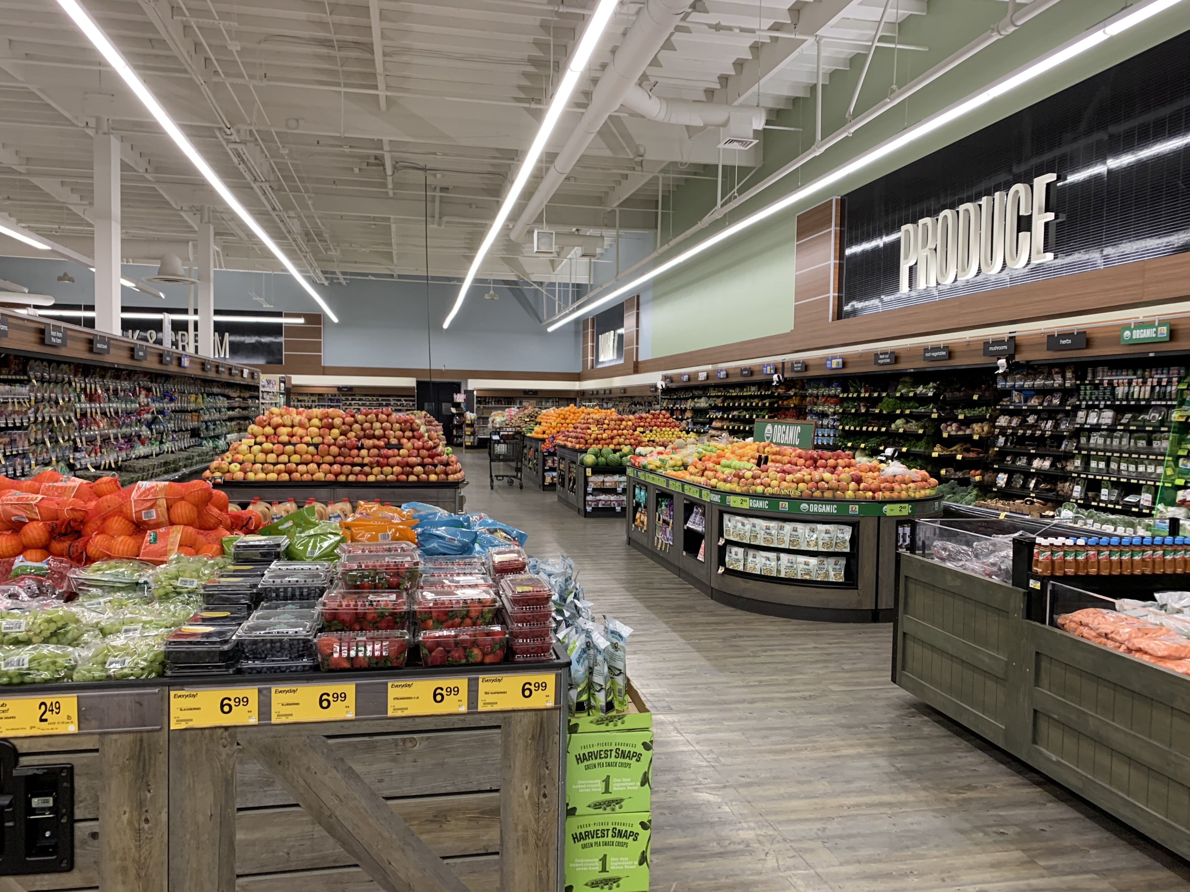Produce department at a Safeway store in Foster City, California