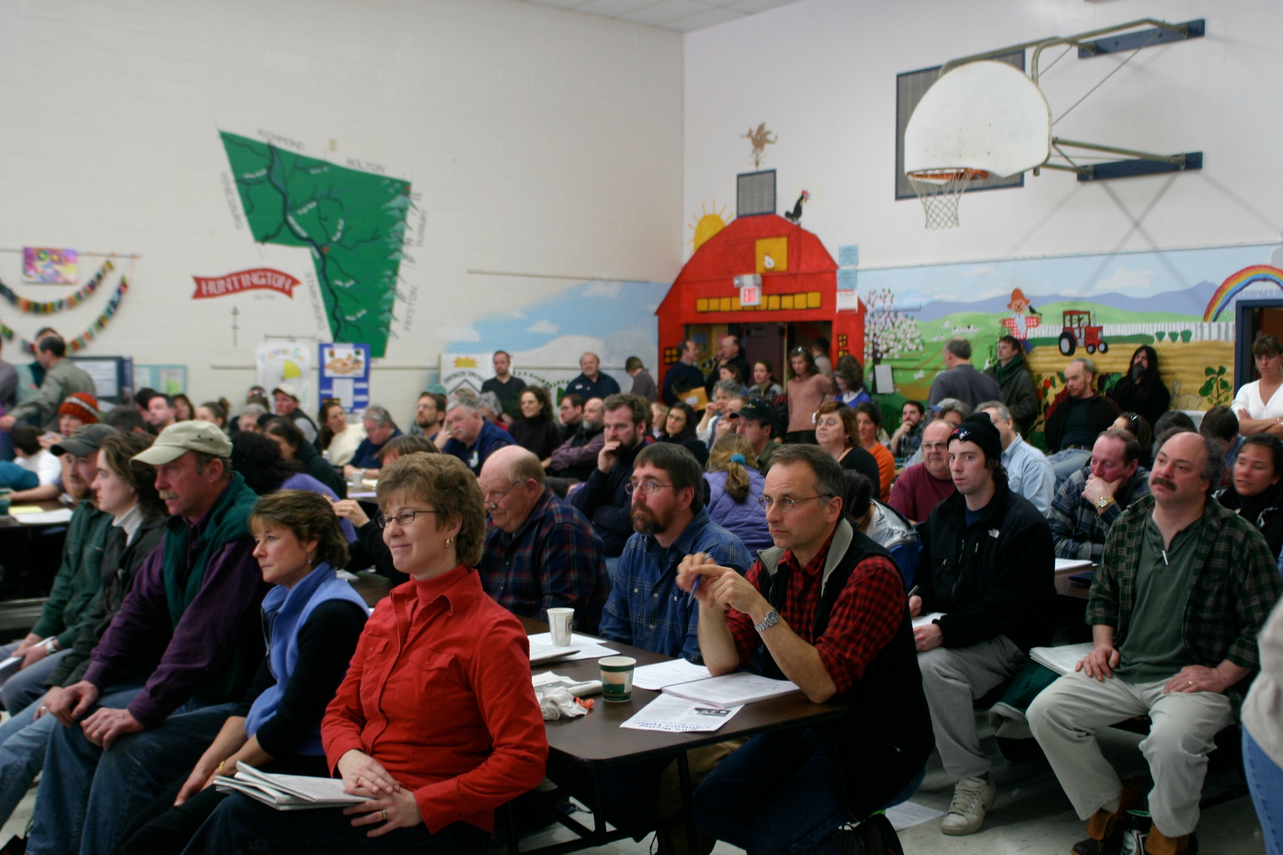 Town meeting in Huntington, Vermont