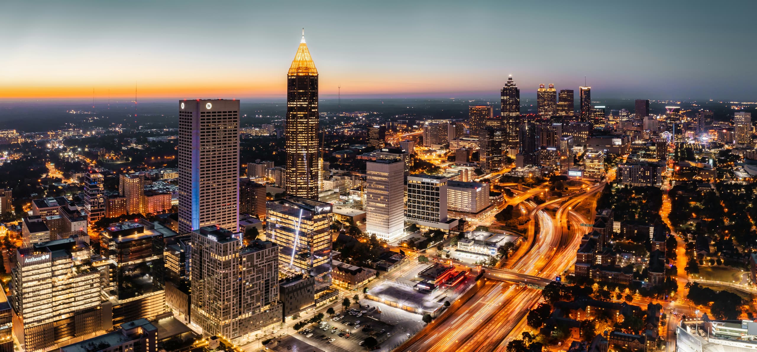 A gallery image from Cities: Atlanta Downtown At Sunset View