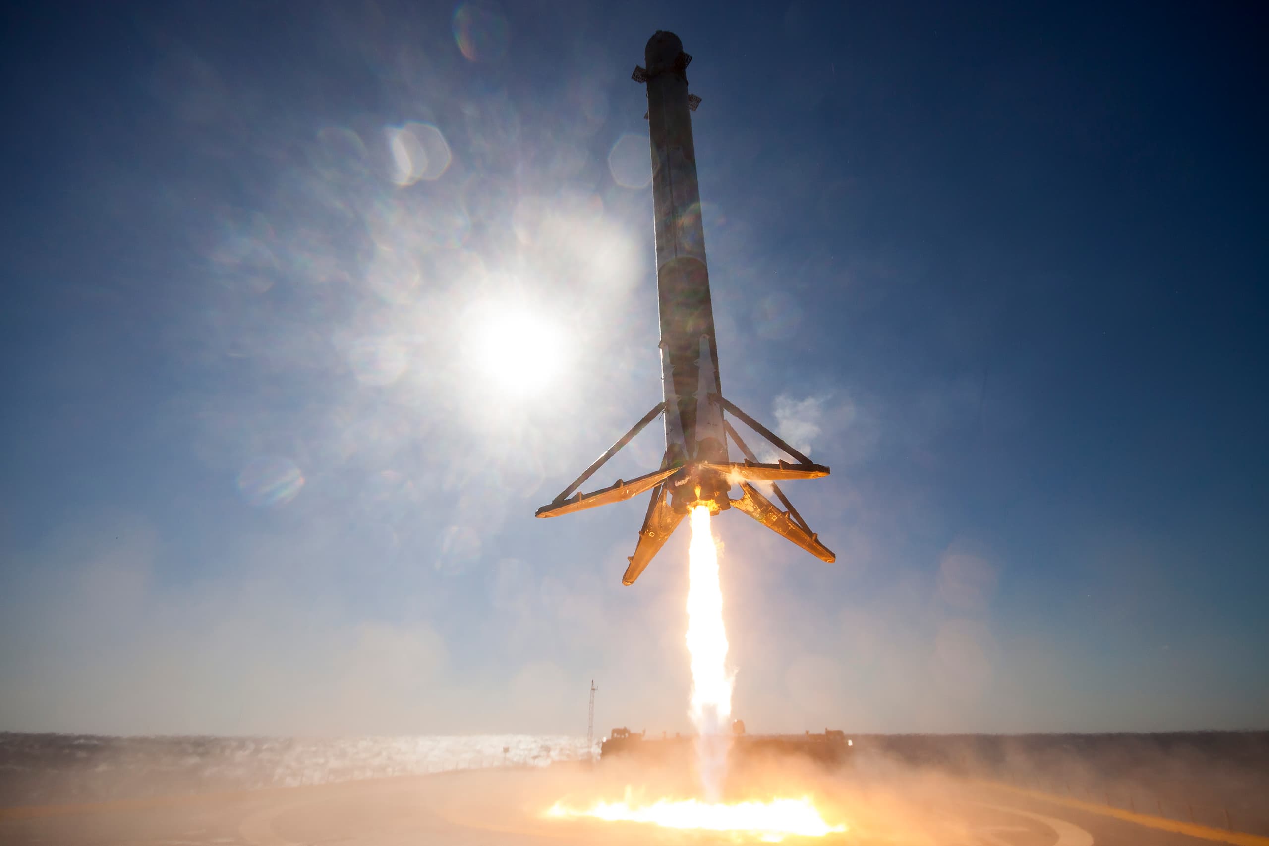 A gallery image from Technology: CRS 8 First Stage Landing