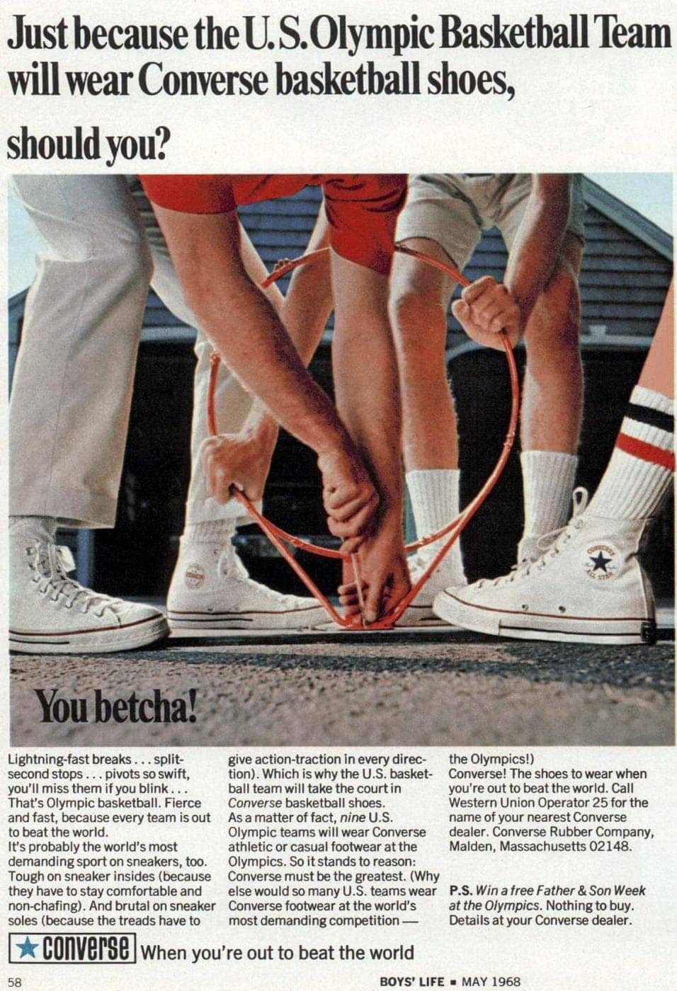 A gallery image from Brand Ads: Converse Basketball Shoes From 1968