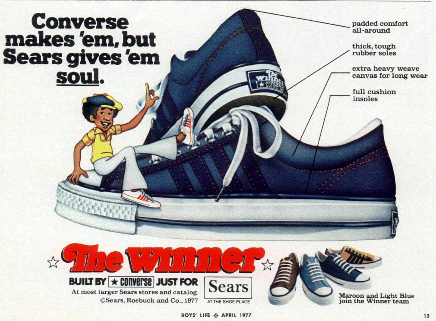 A gallery image from Brand Ads: Converse Shoes By Sears 1977