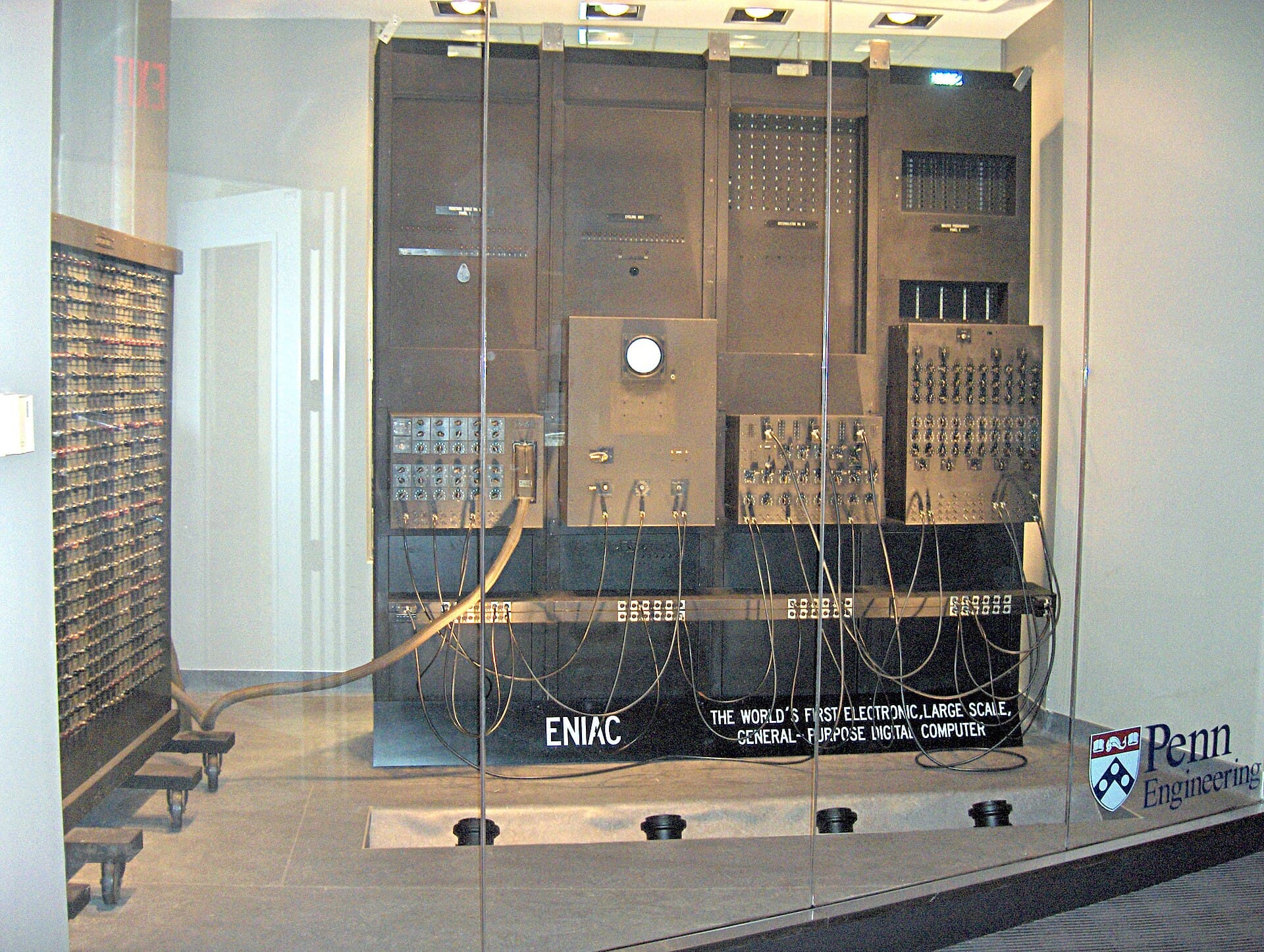 The ENIAC computer's panels, the first general-purpose electronic computer