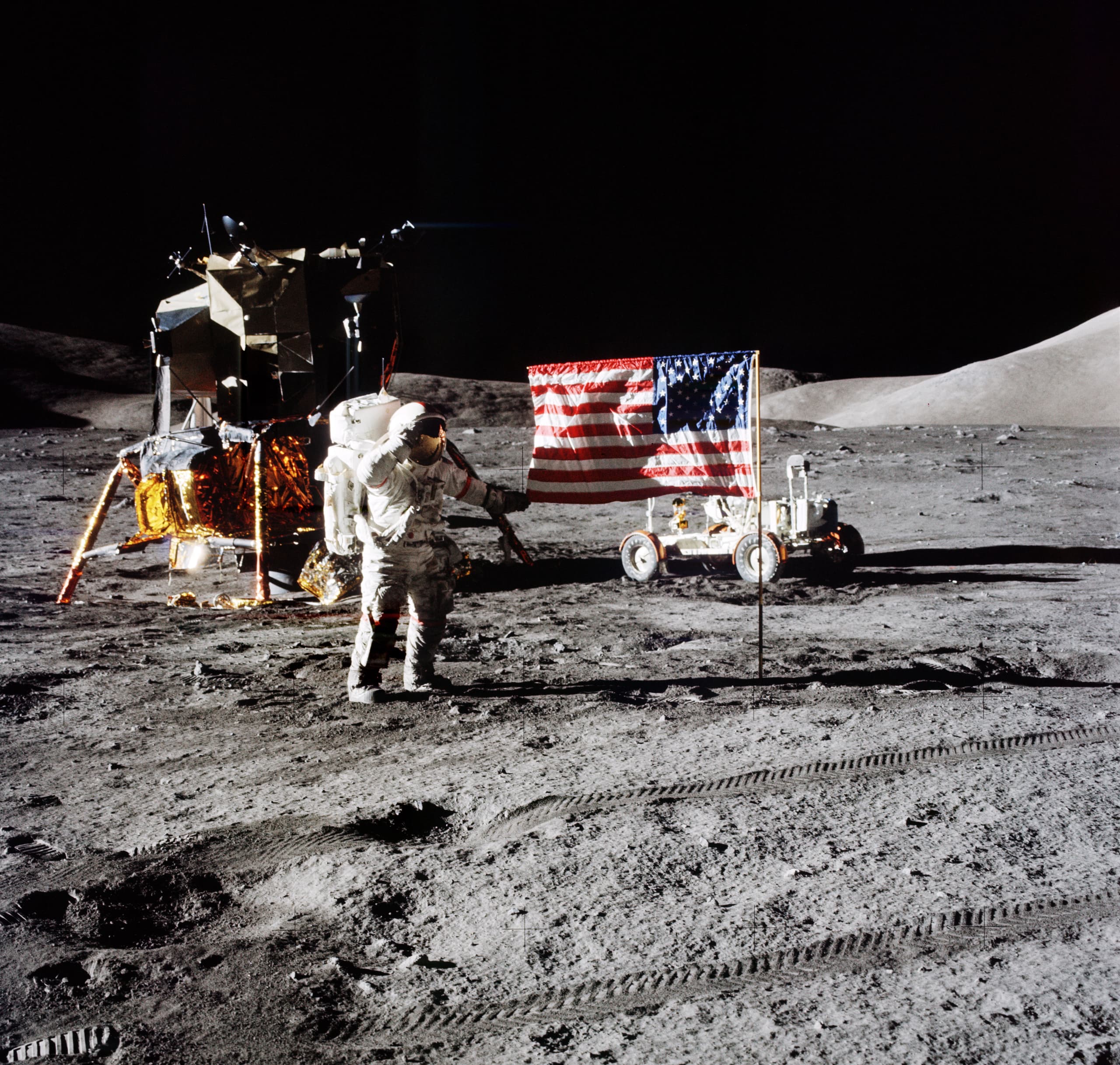 A gallery image from Technology: Eugene Cernan At The LM, Apollo 17, AS17 134 20378