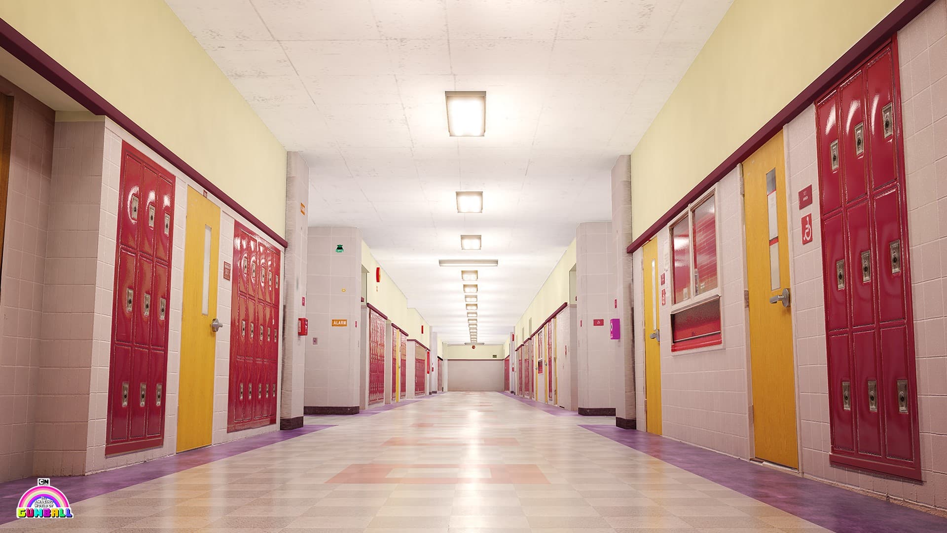 A gallery image from Education: High School Hallway From Amazing World Of Gumball