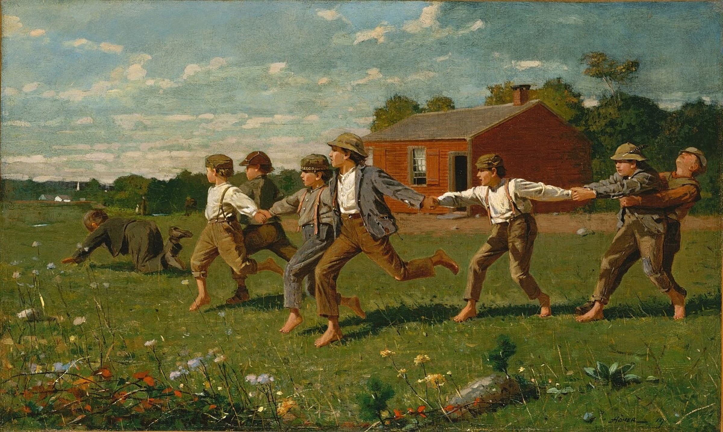 A gallery image from Fine Art: Homer Snap The Whip 1872