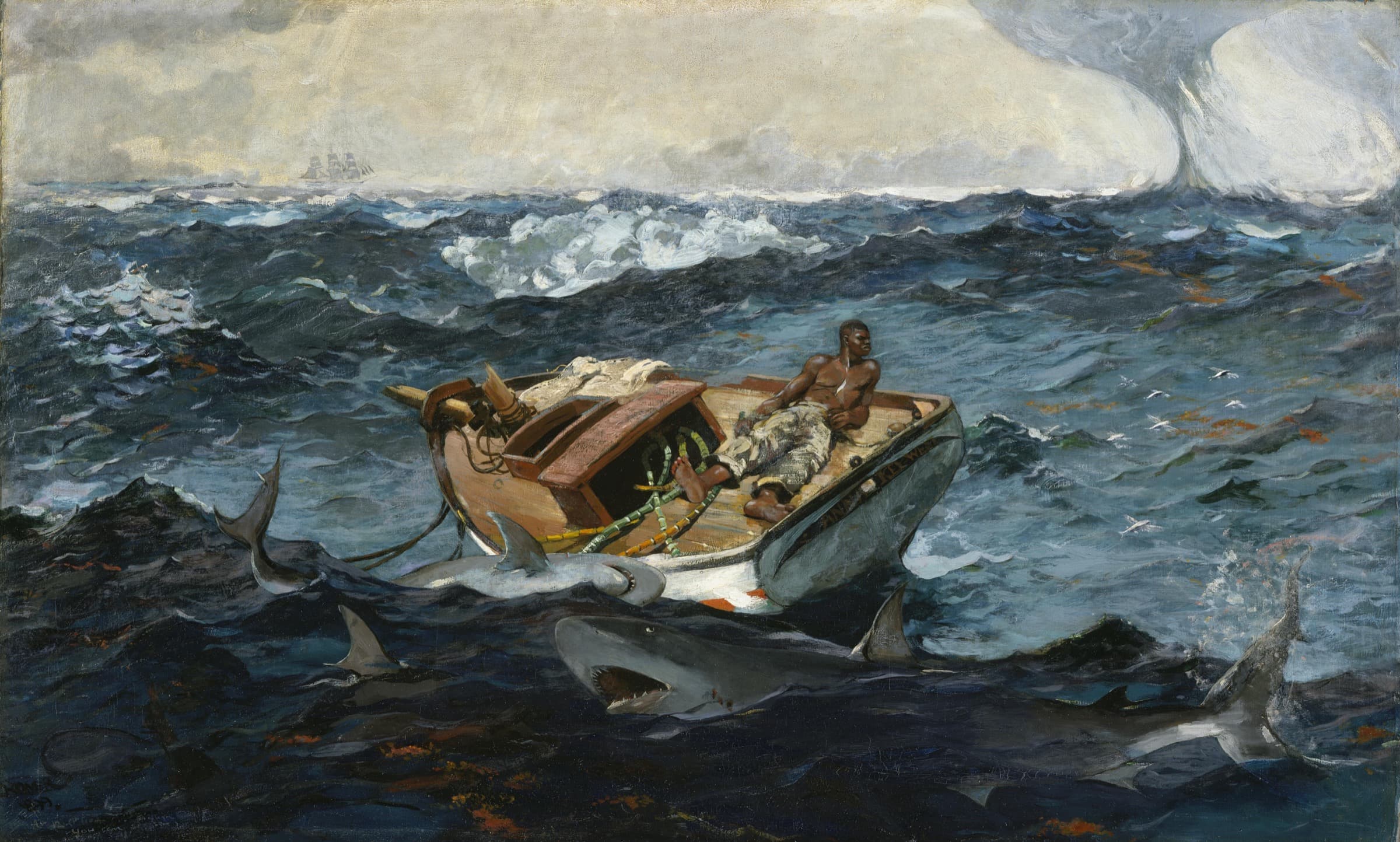 A gallery image from Fine Art: Homer The Gulf Stream 1899