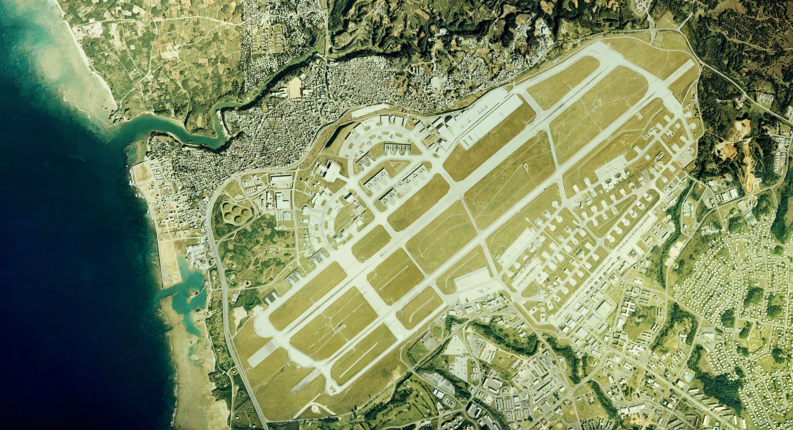 A gallery image from Military: Kadena Air Base Aerial Photograph 1977