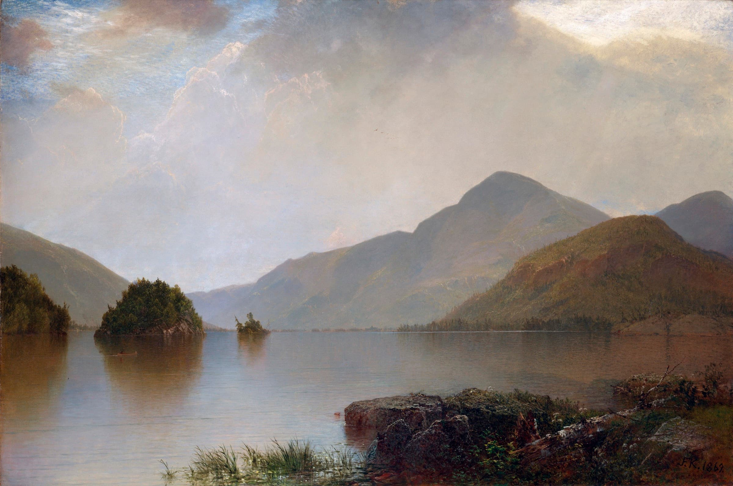 A gallery image from Fine Art: Kensett Lake George 1869