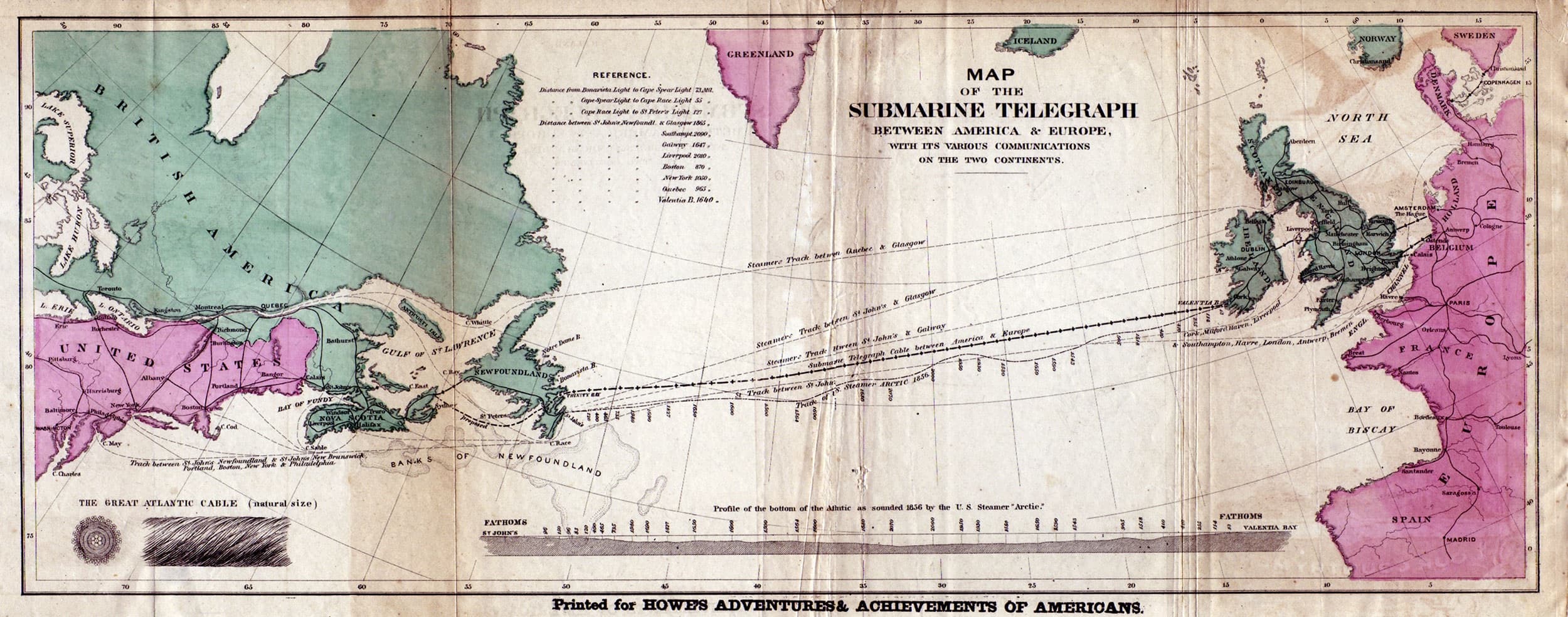 A gallery image from Technology: Map Of The 1858 Transatlantic Cable Route