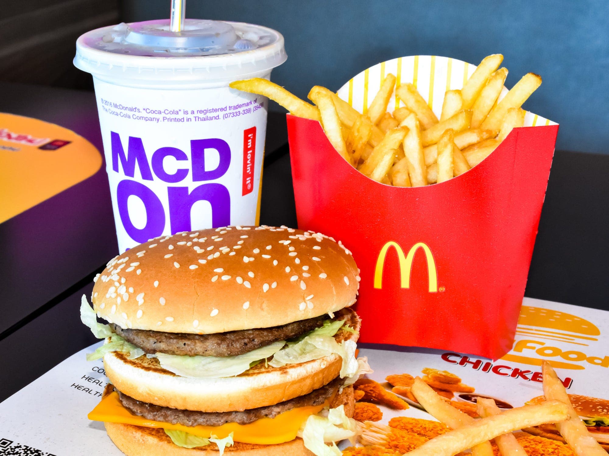 A gallery image from Food: McDonald'S Menu With Burger And Fries And Soda