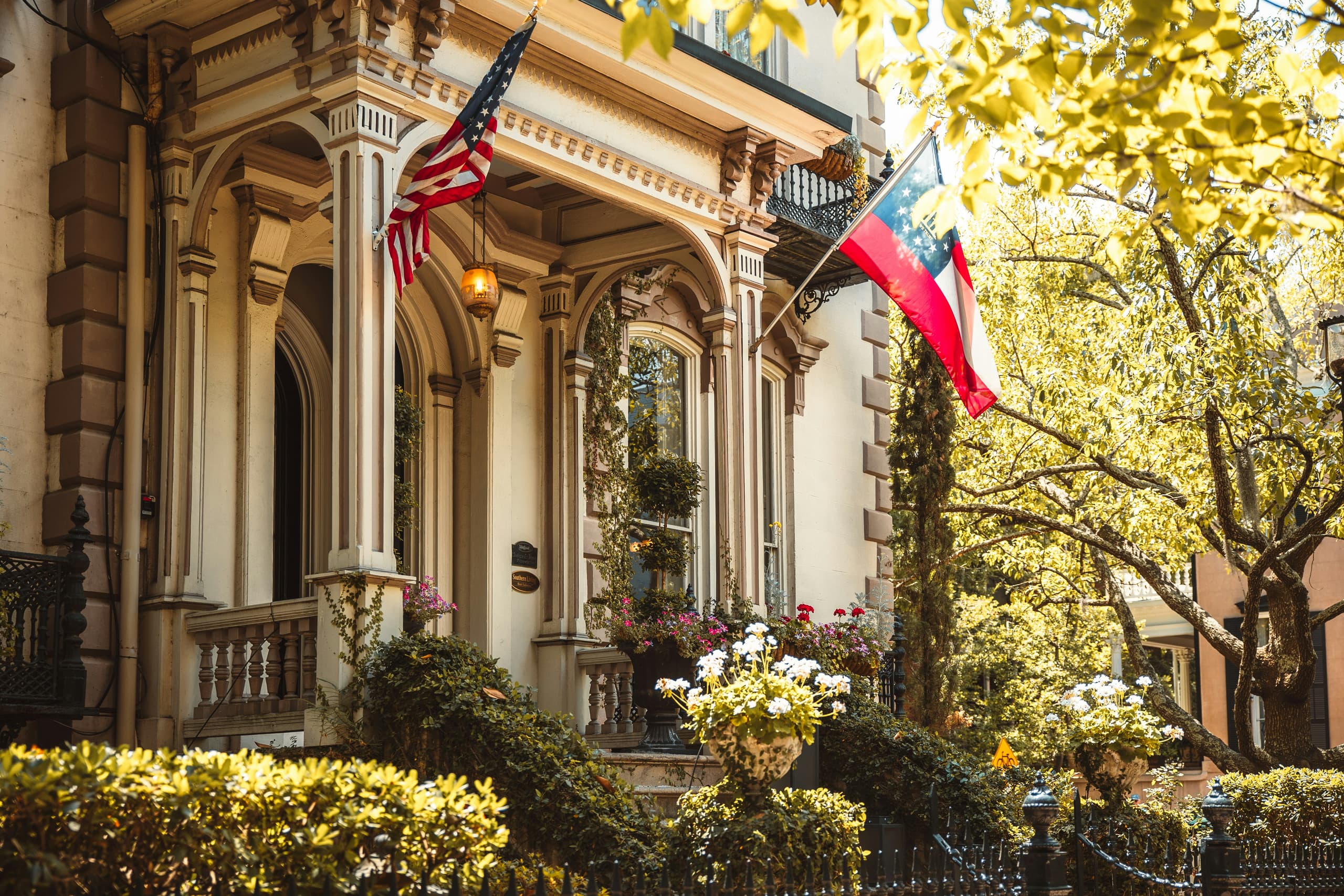 A gallery image from Cities: Nice Building In Savannah GA With GA Flag