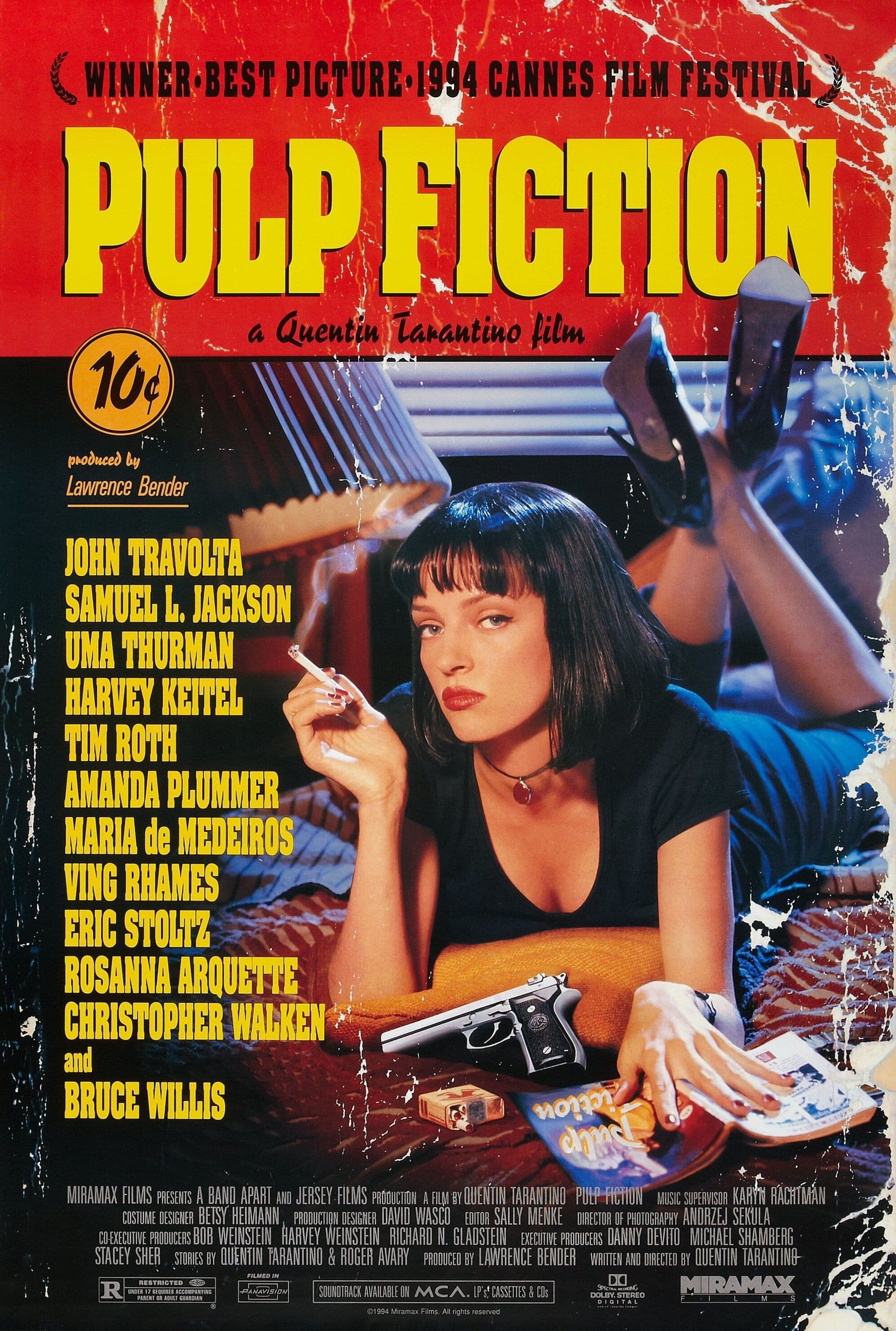 A gallery image from Cinema: Pulp Fiction 1994 Vintage Editorial Style Poster