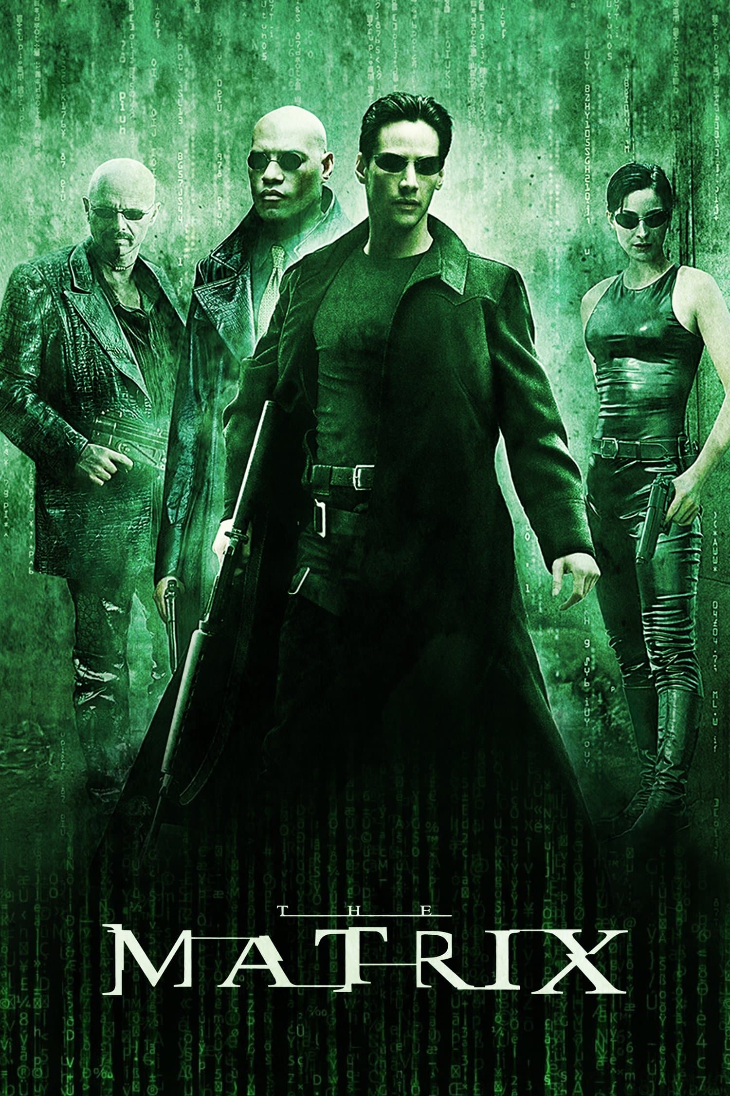 A gallery image from Cinema: The Matrix 1999 Green Digital Rain Matrix Poster