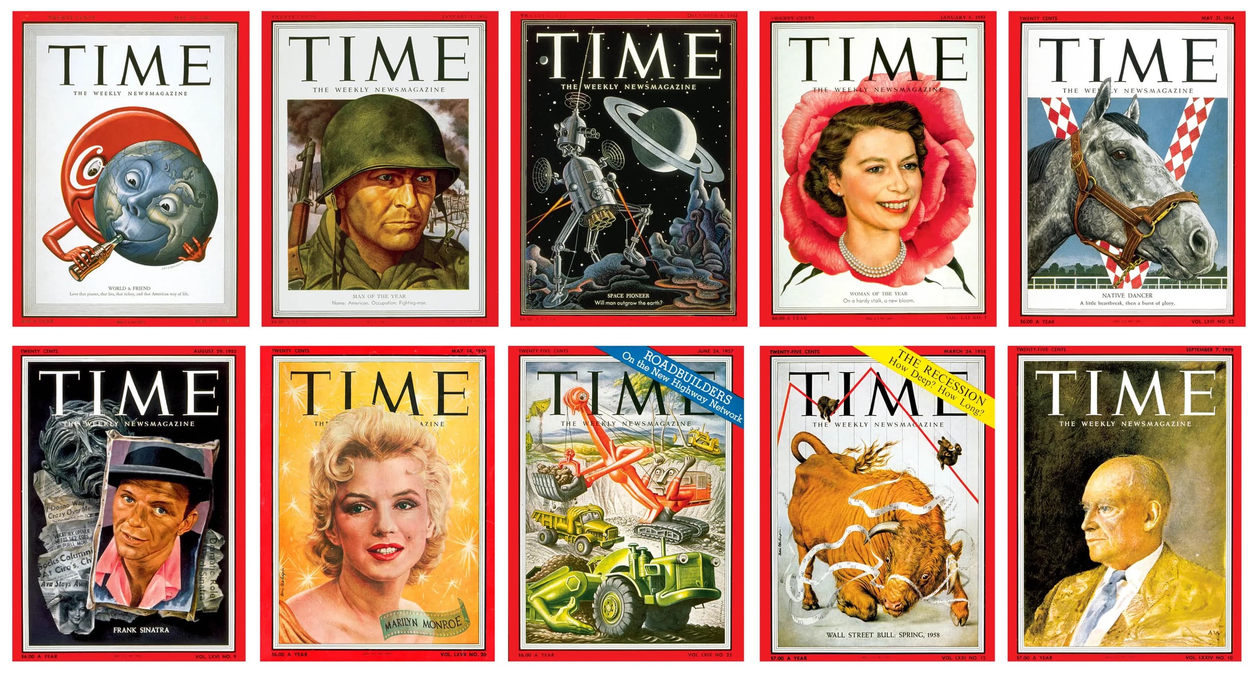 A gallery image from Magazines: Time Magazine Covers 50'S