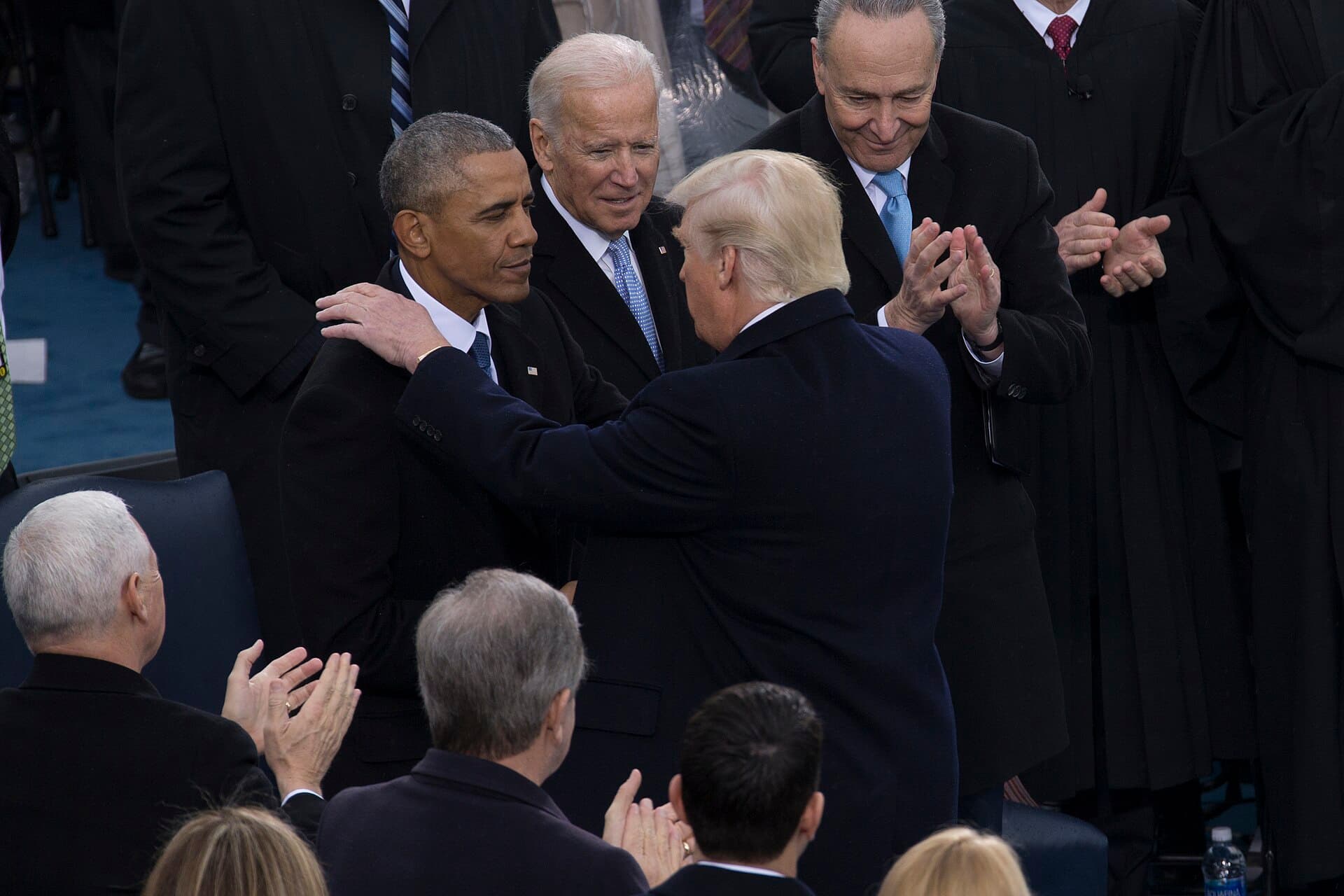 The 45th president takes the oath at the Capitol.