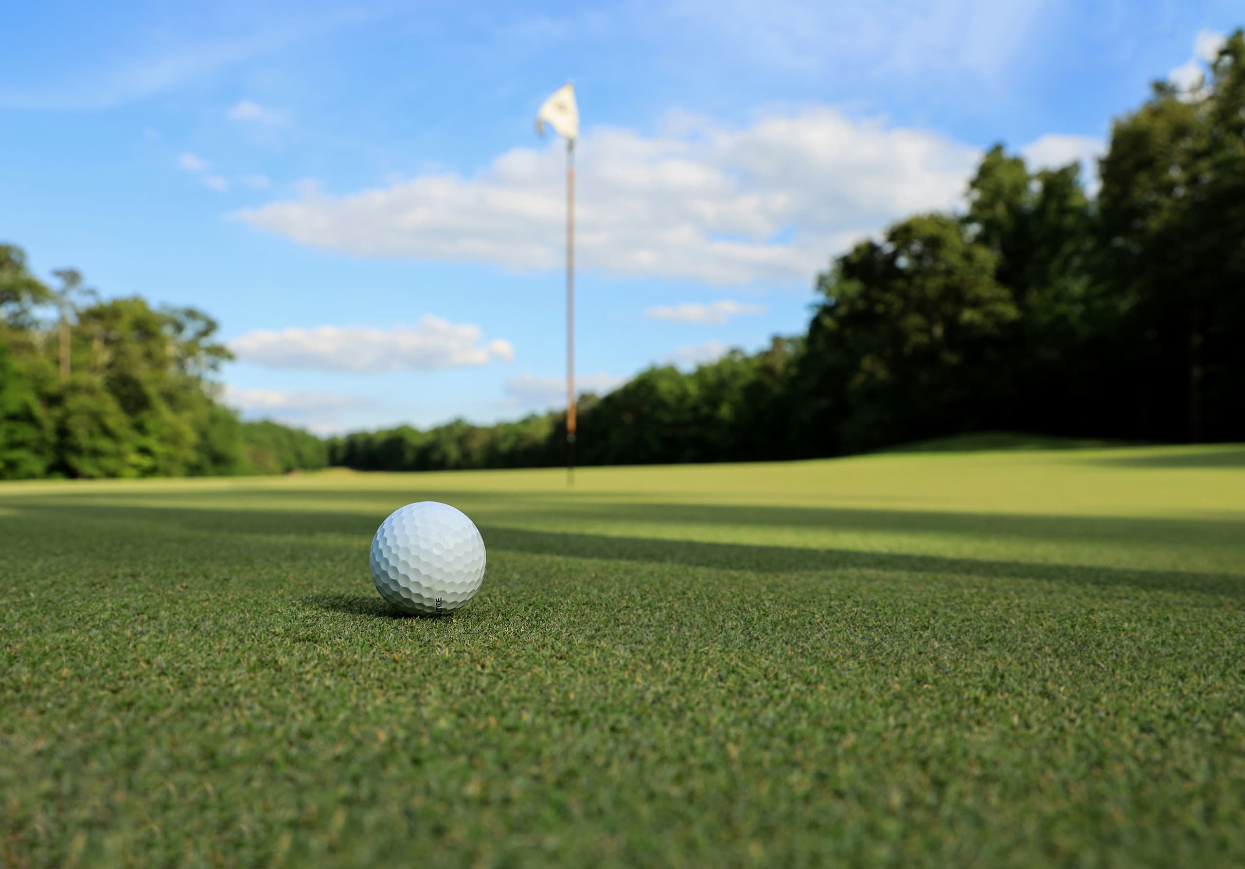 A gallery image from Sports: A Golf Ball In Focus On Golf Course