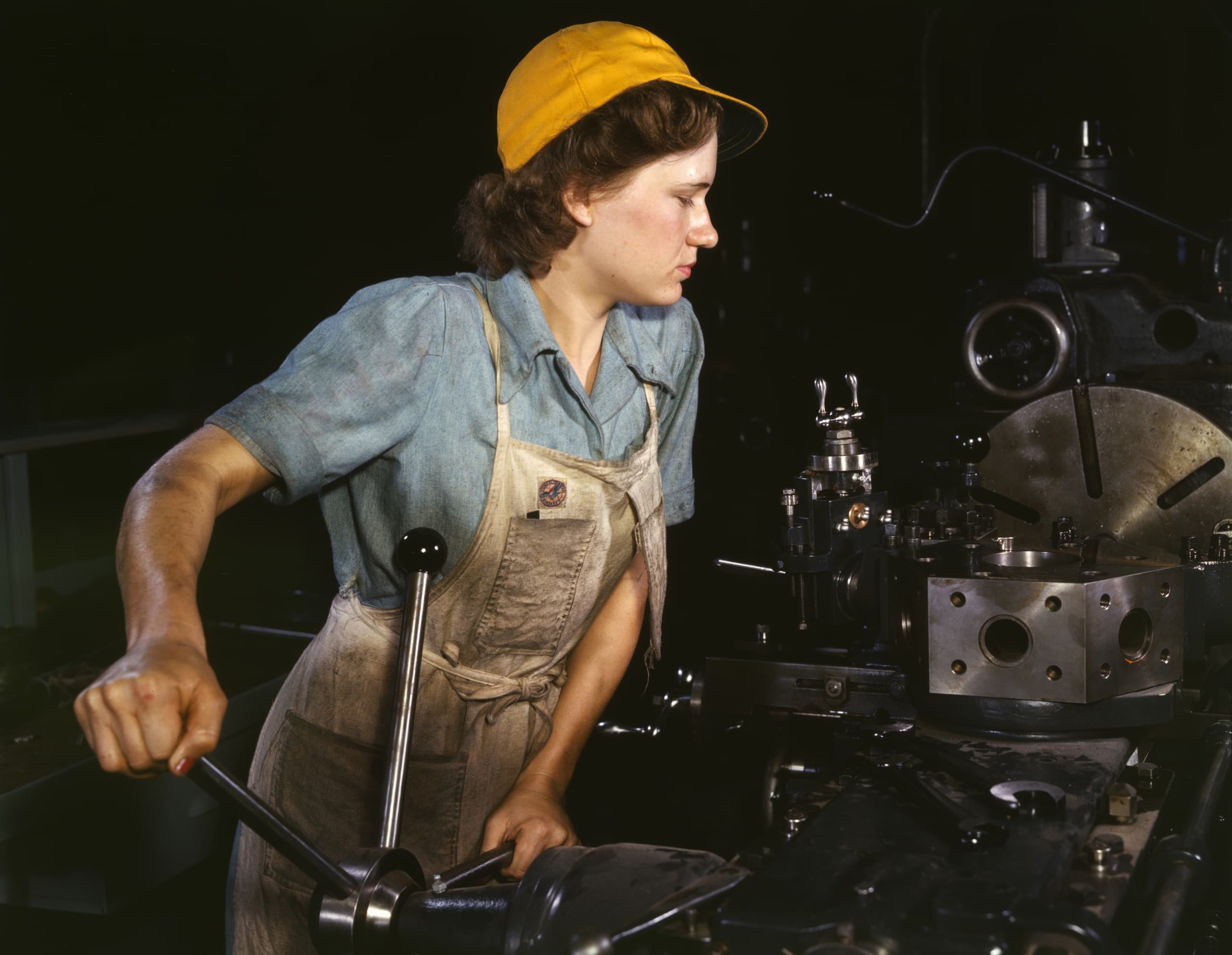 A gallery image from History: A Female Factory Worker In 1942, Fort Worth, Texas