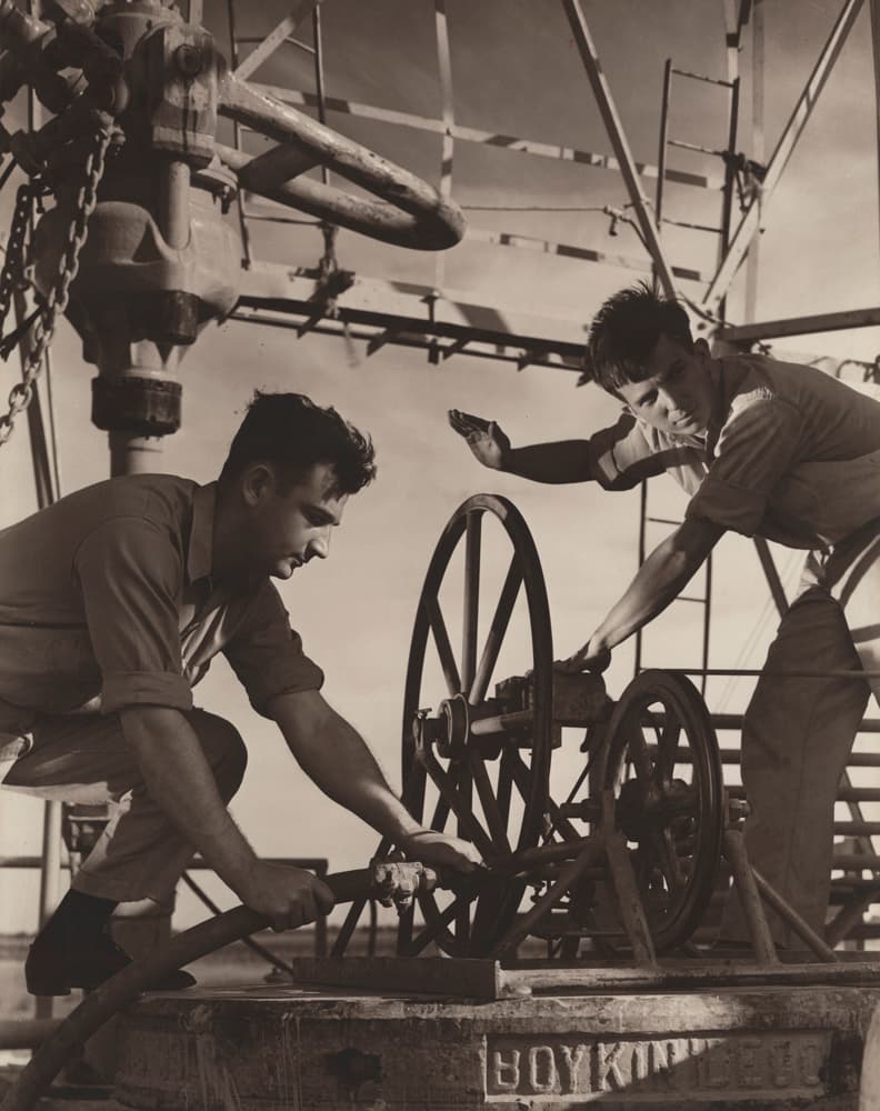 A gallery image from Landscapes: Oil Roughnecks 1920s