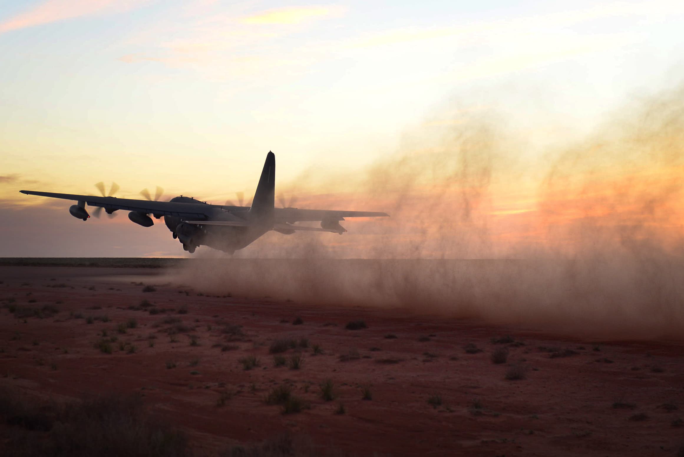 A gallery image from Military: Us Air Force C130 Hercules Dirt Takeoff