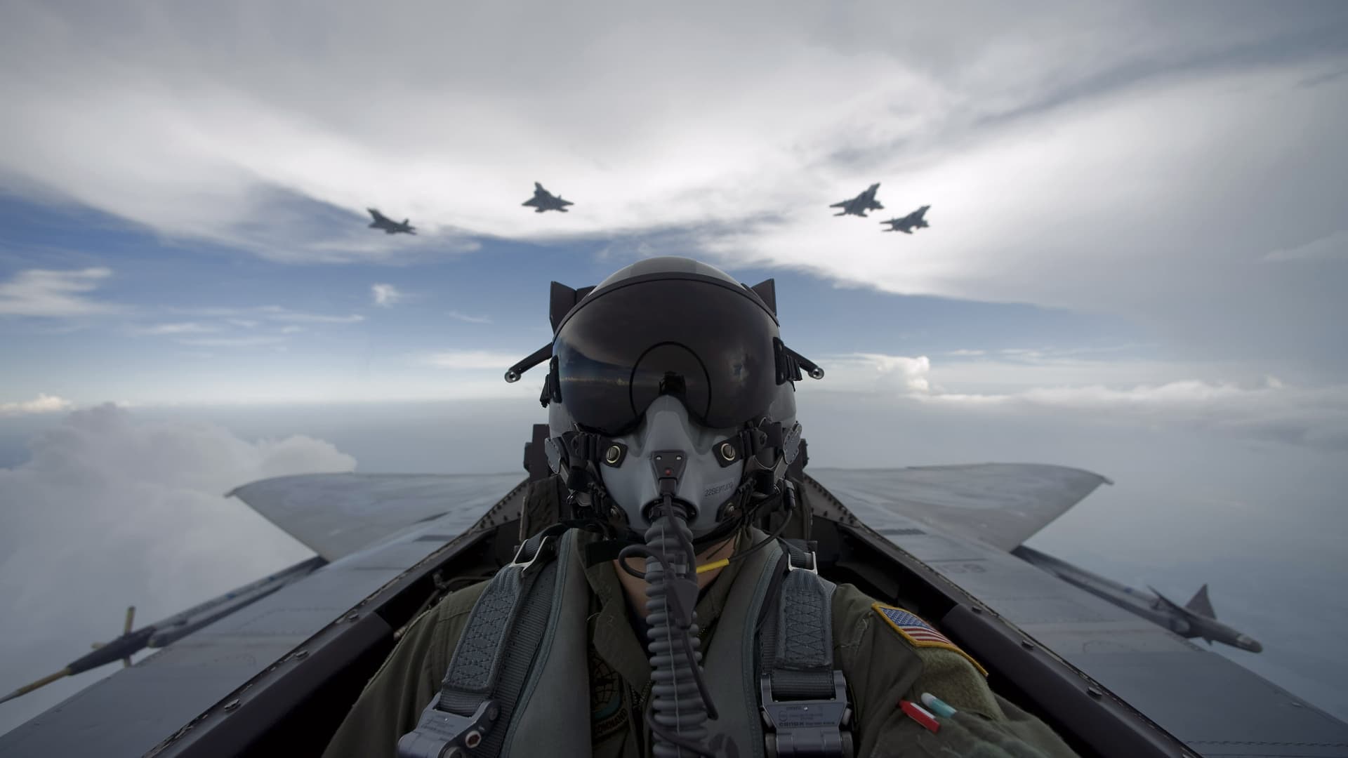 A gallery image from Military: Us Air Force Pilot Cockpit Selfie