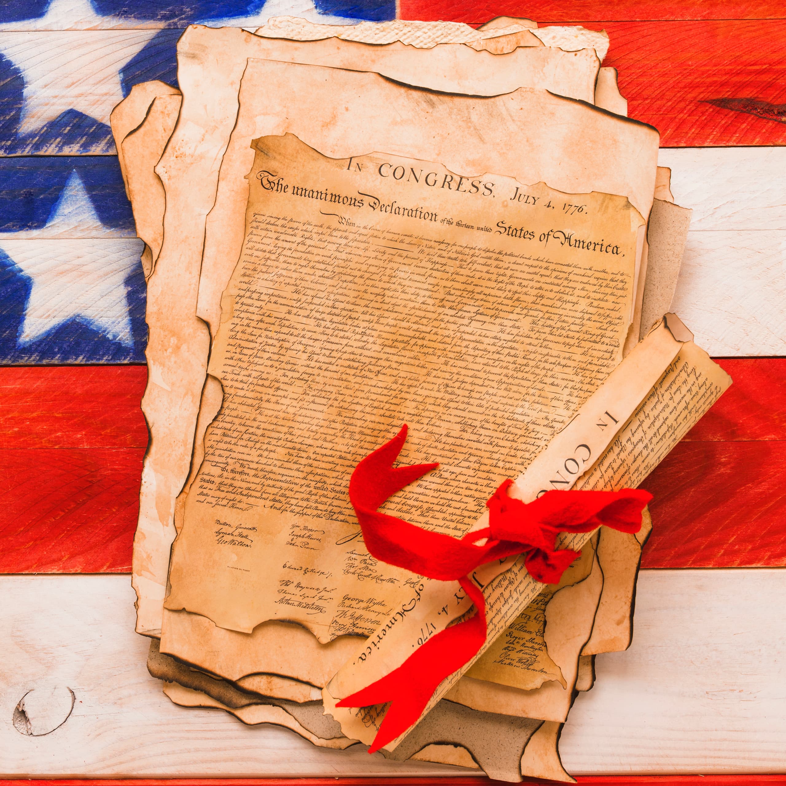 A gallery image from Constitution: Usa Independence Day Composition With Declaration