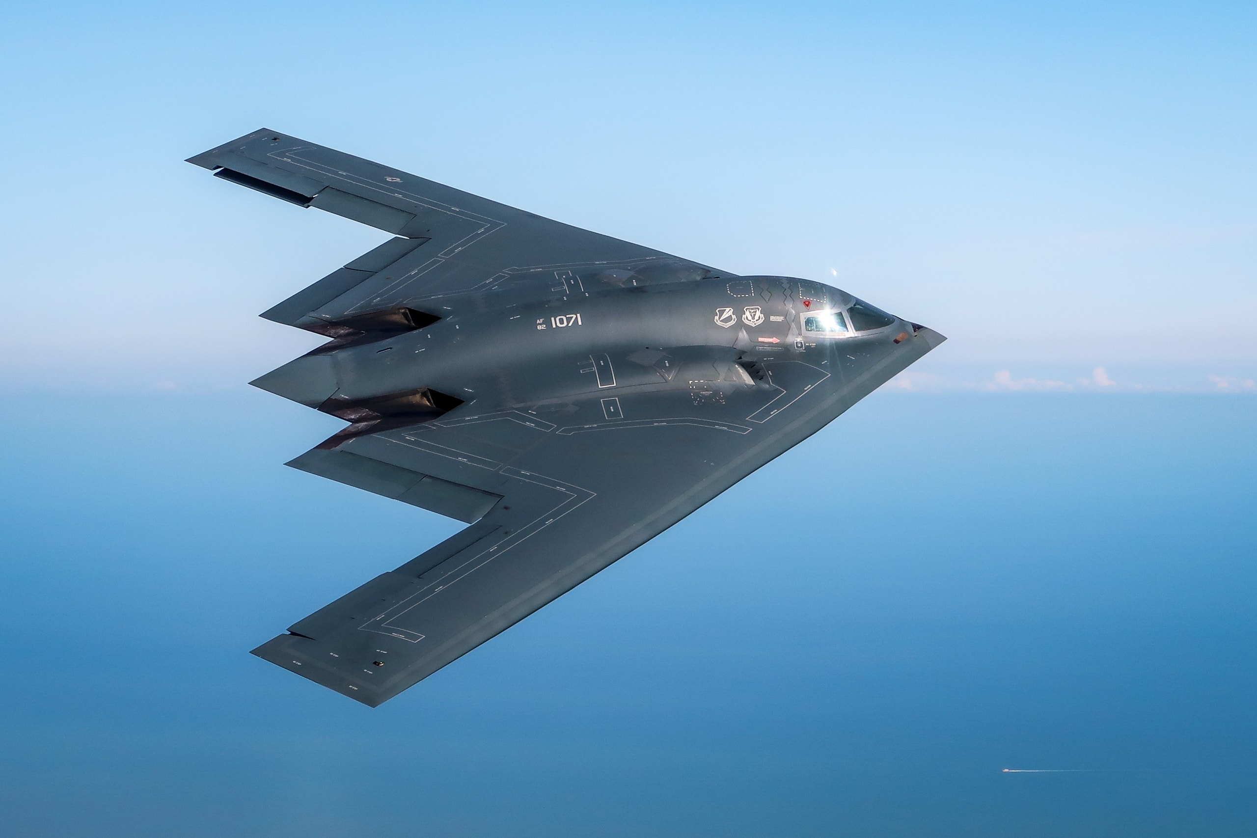 B-2 Spirit stealth bomber over the Pacific