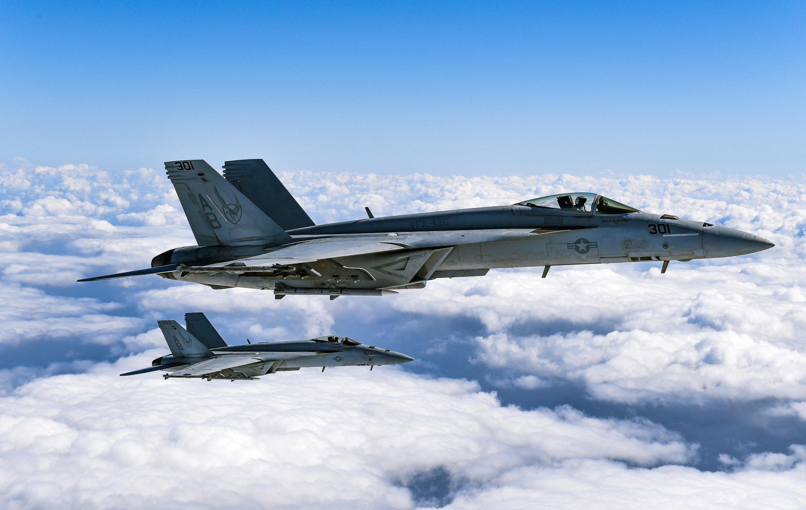 F/A-18F Super Hornet landing on a carrier deck