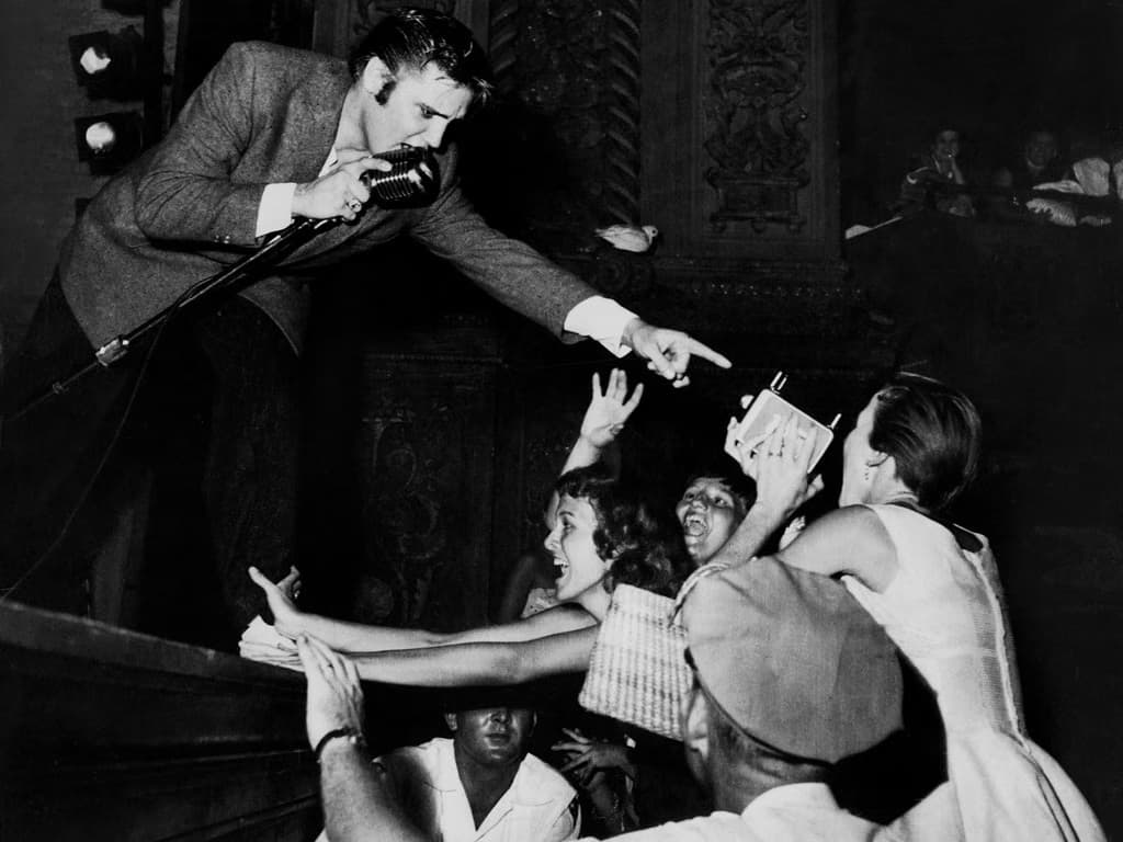 Elvis Presley performing live in Miami 1956