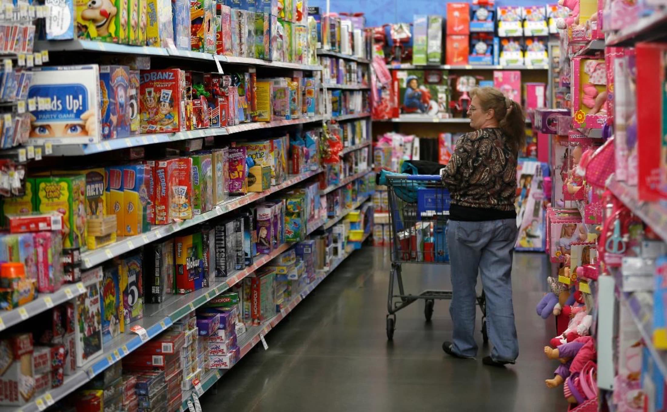 A classic American toy store aisle