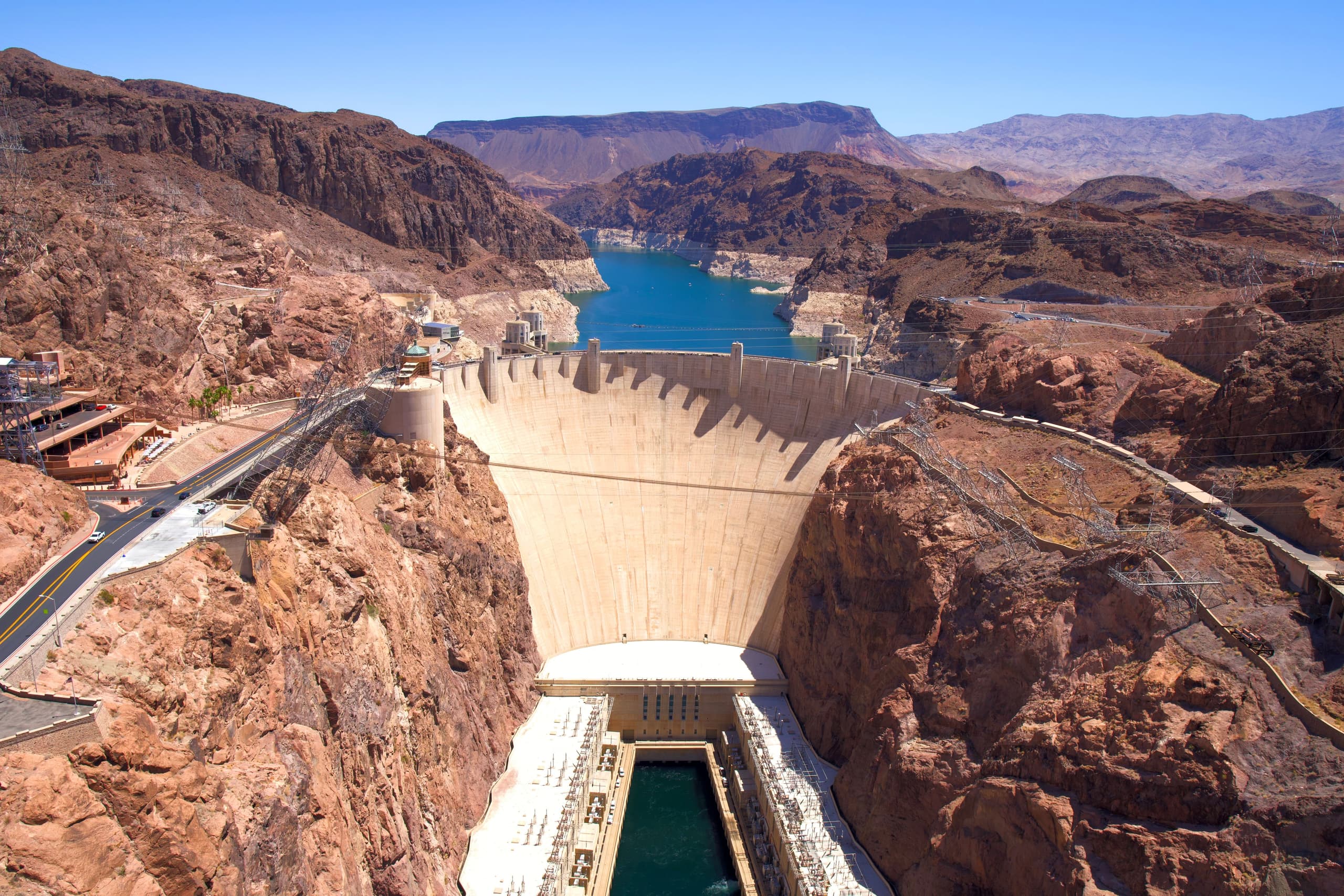 Aerial view of the Hoover Dam