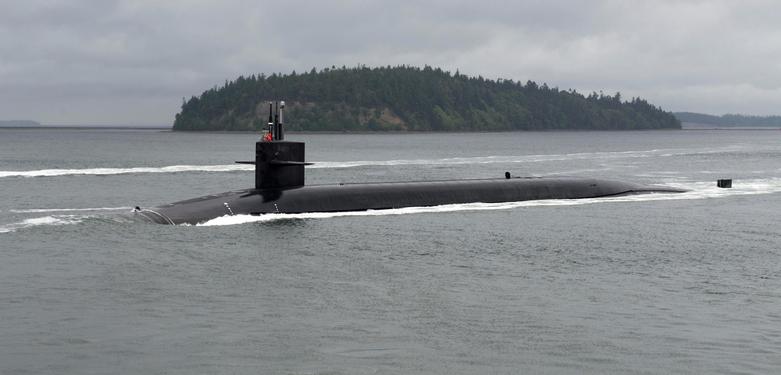 U.S. Navy strategic ballistic submarine underway